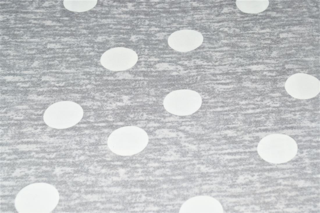 Grey Polka Dot Soft Printed DTY Brushed Jersey