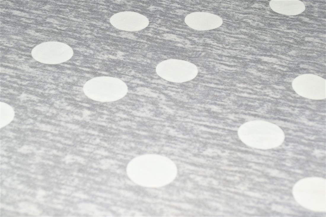 Grey Polka Dot Soft Printed DTY Brushed Jersey