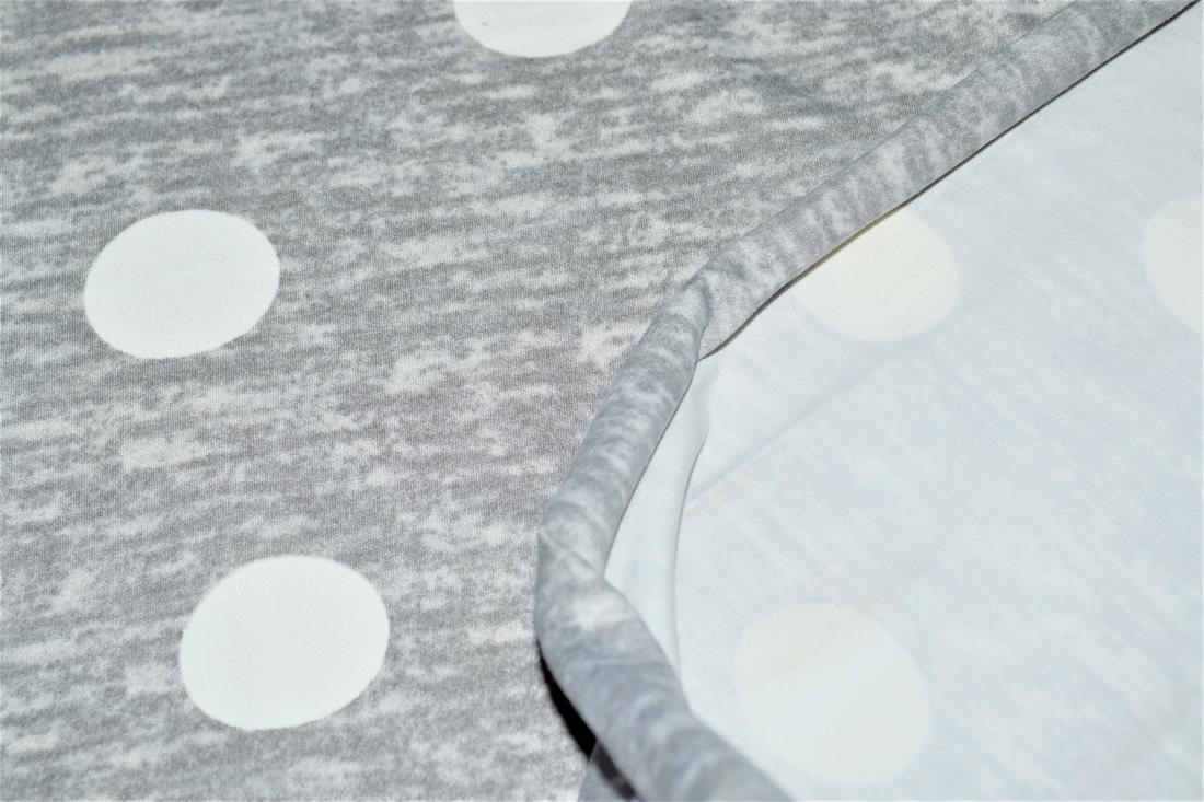 Grey Polka Dot Soft Printed DTY Brushed Jersey