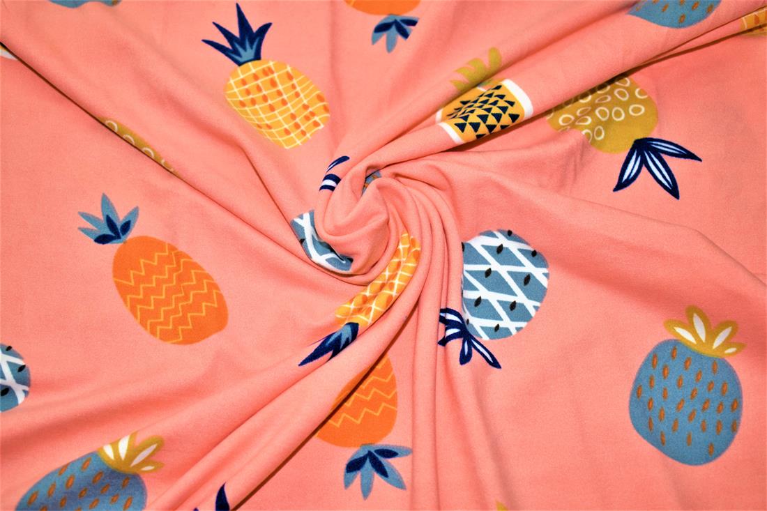 Dark Orange Brushed Jersey Fabric