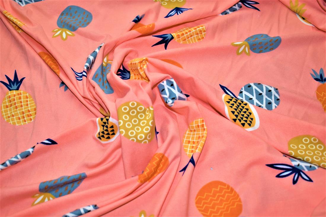 Dark Orange Brushed Jersey Fabric