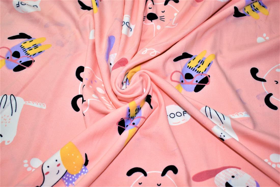 Light Pink Soft Printed Brushed Jersey