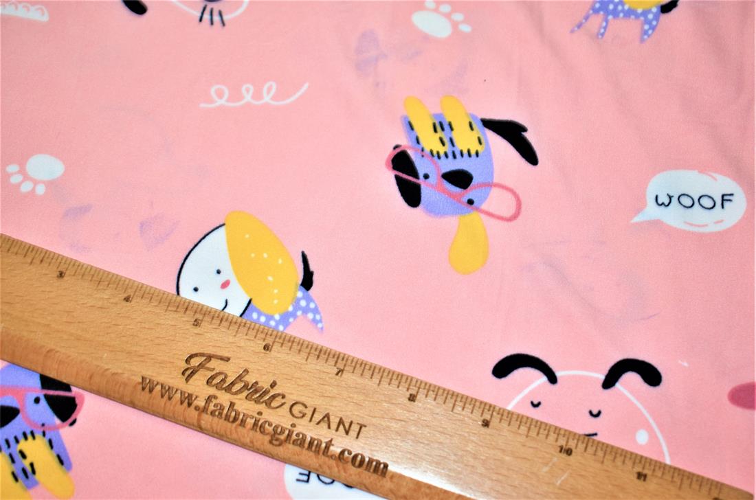 Light Pink Soft Printed Brushed Jersey
