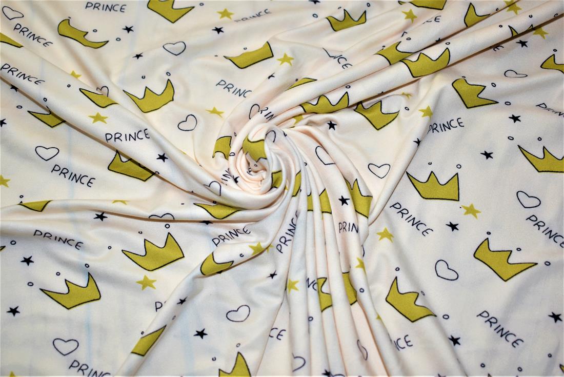 Cream Brushed Jersey Fabric