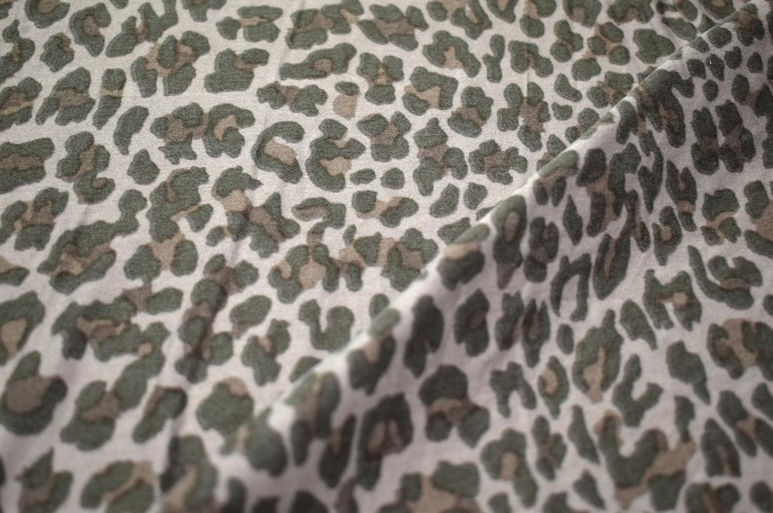Brown Printed Brushed/Jersey Fabric