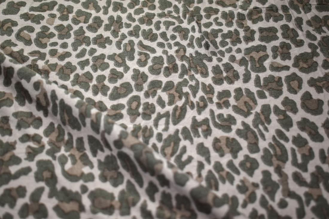 Brown Printed Brushed/Jersey Fabric