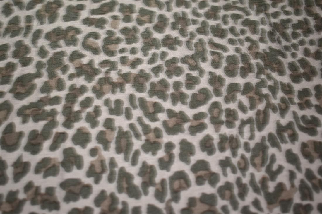 Brown Printed Brushed/Jersey Fabric