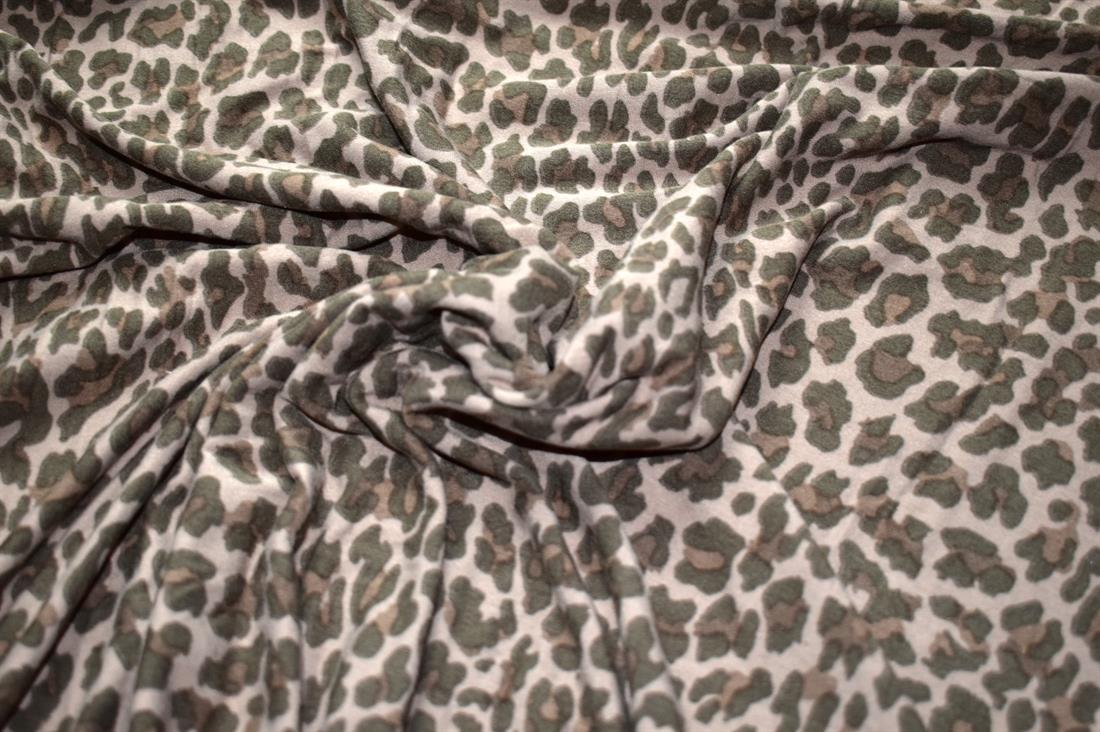 Brown Printed Brushed/Jersey Fabric