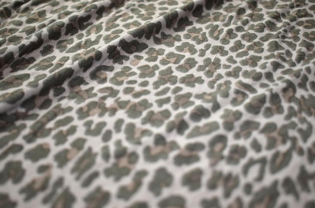 Brown Printed Brushed/Jersey Fabric