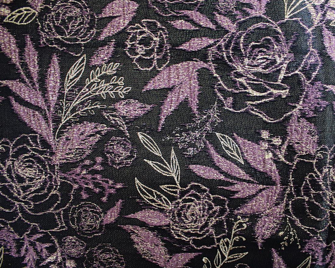 Metallic Rose Bush Brocade