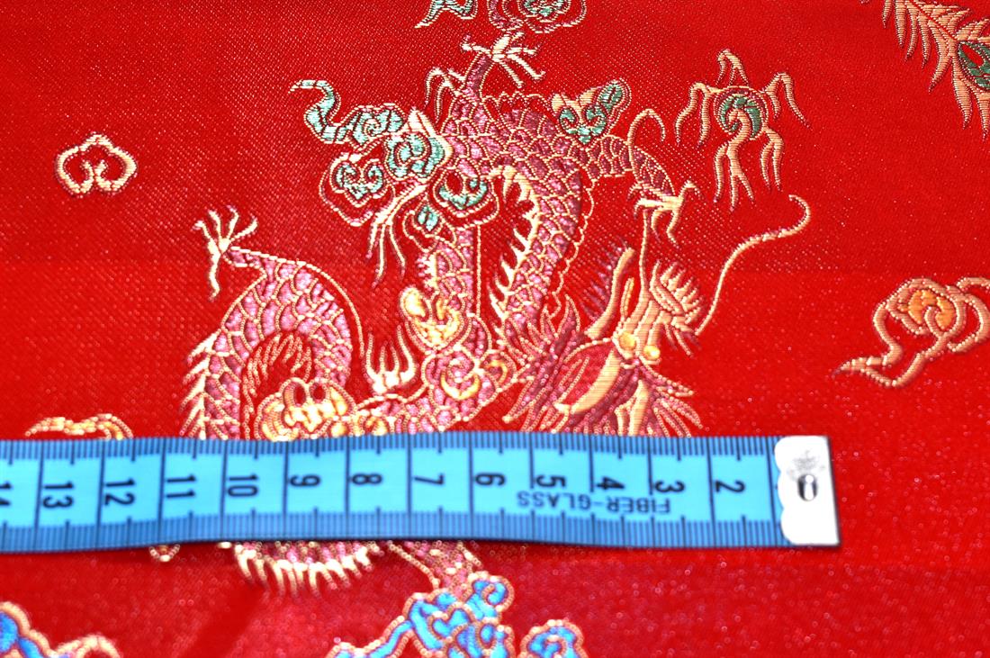 Red Chinese Brocade Fabric