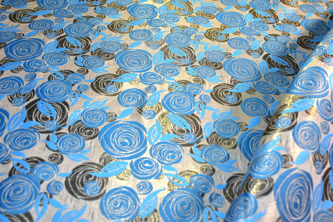 Printed 100% Polyester Brocade Fabric