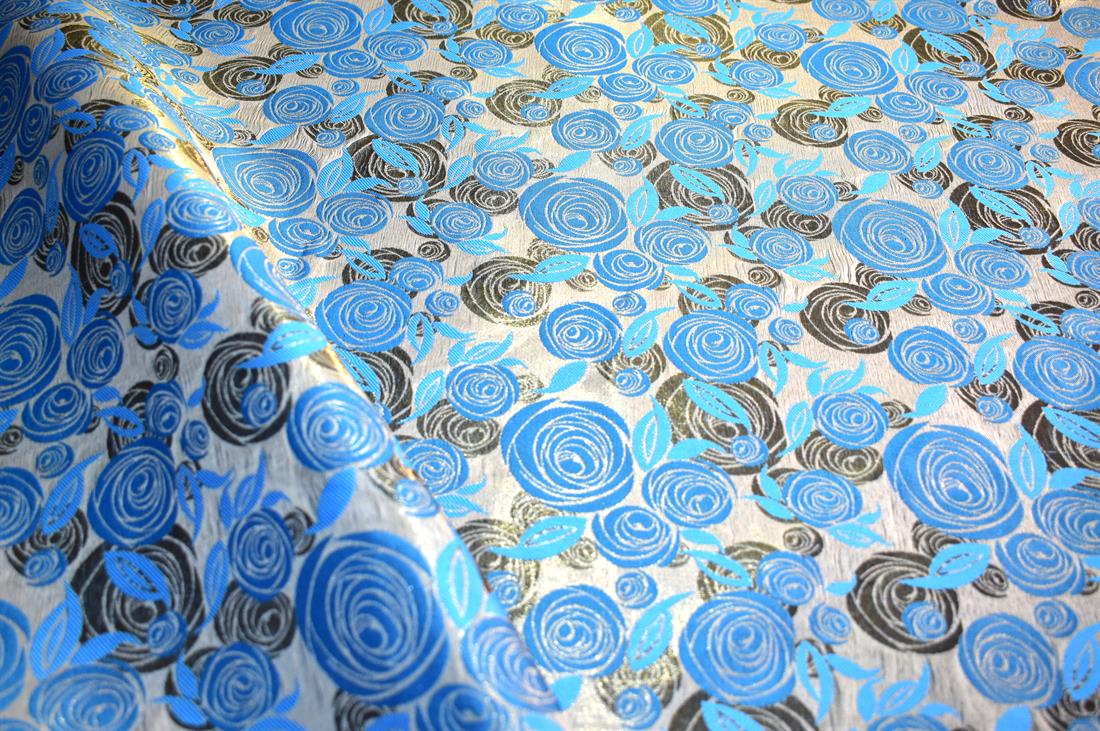 Printed 100% Polyester Brocade Fabric