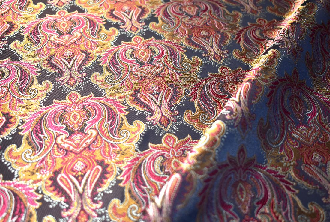 Printed 100% Polyester Brocade Fabric