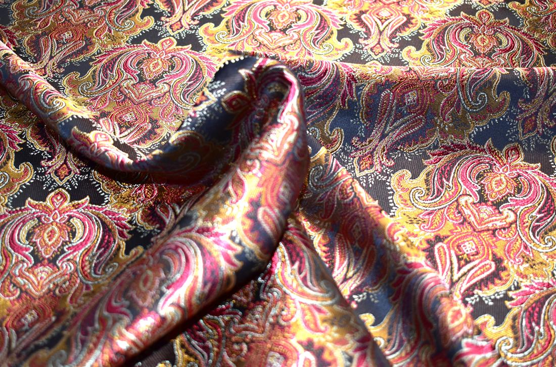 Printed 100% Polyester Brocade Fabric