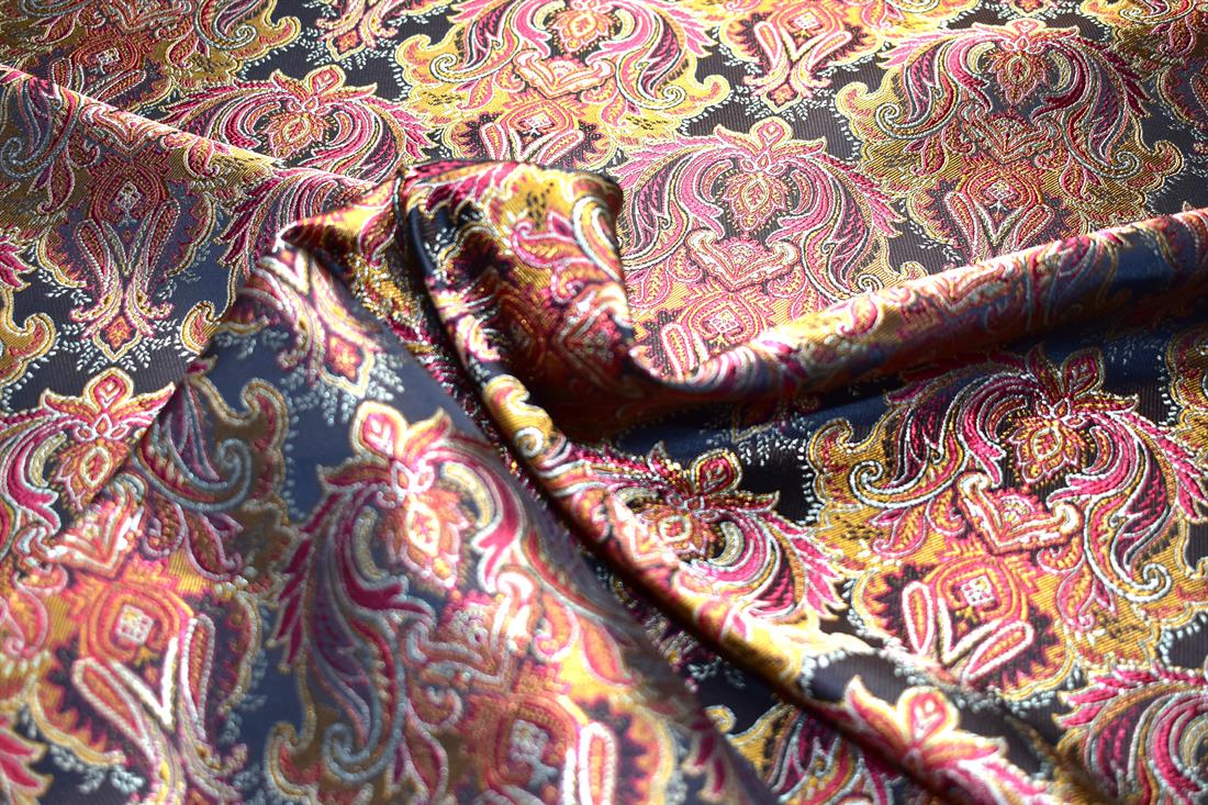 Printed 100% Polyester Brocade Fabric