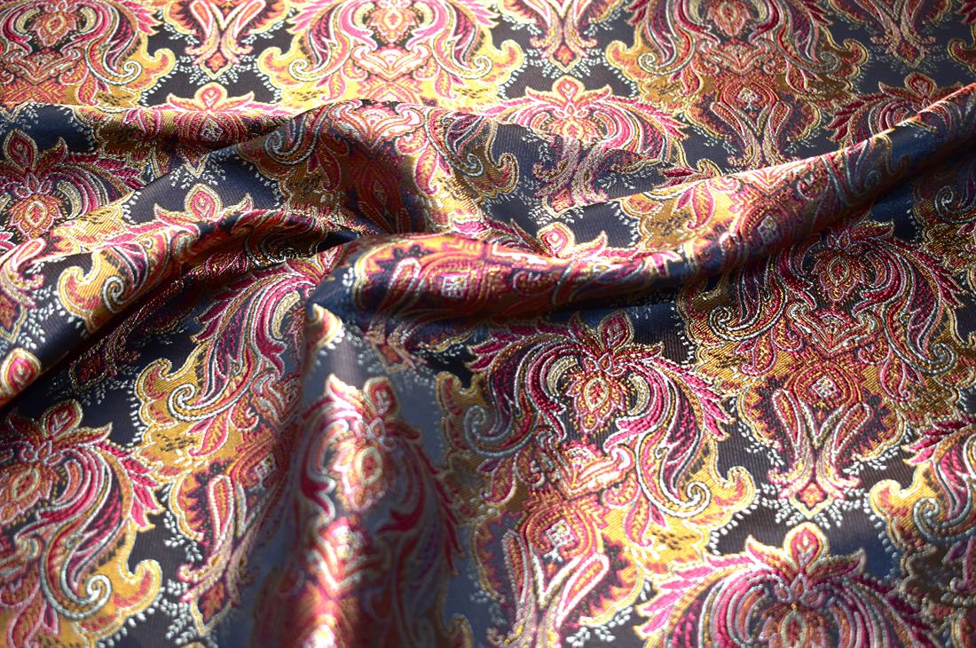 Printed 100% Polyester Brocade Fabric