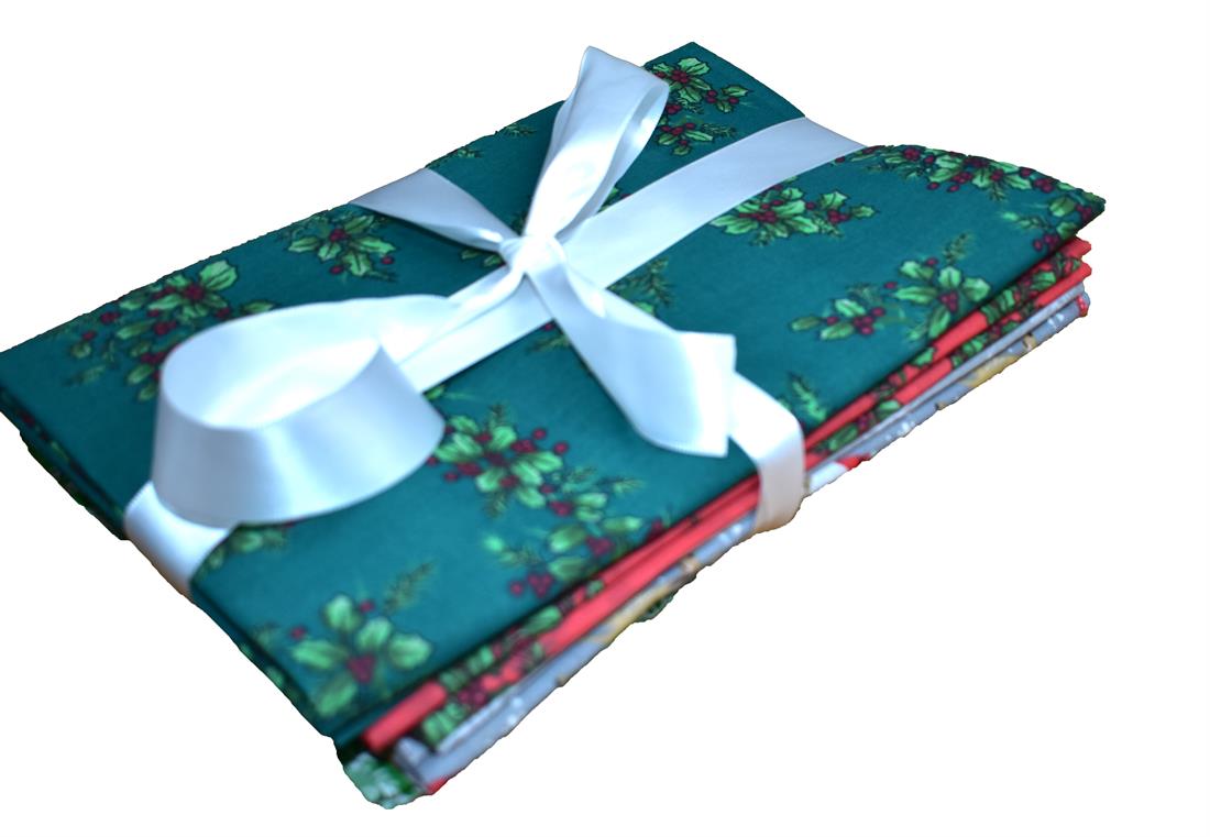 5 Meters Bundle Christmas Printed Polycotton Fabric