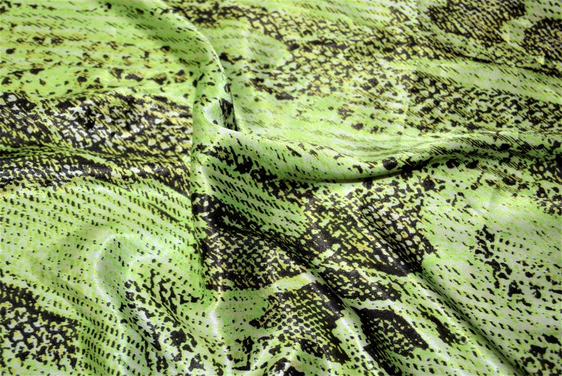 Green 5 Meter Bundle Printed Satin