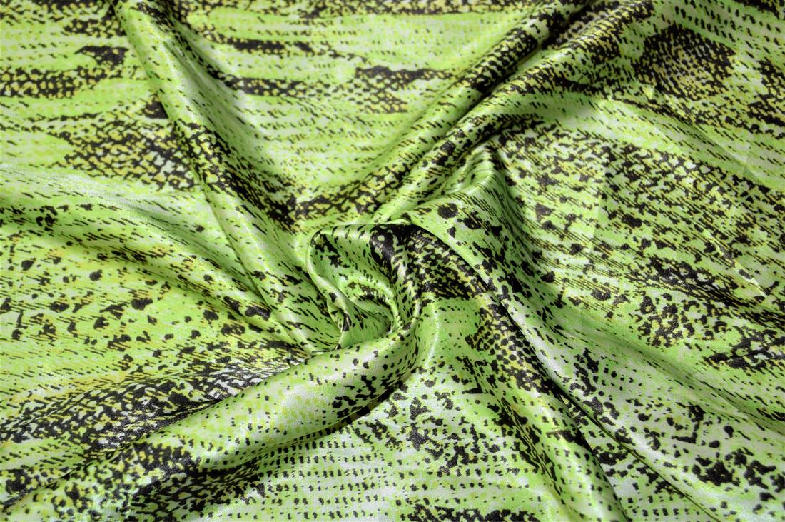 Green 5 Meter Bundle Printed Satin