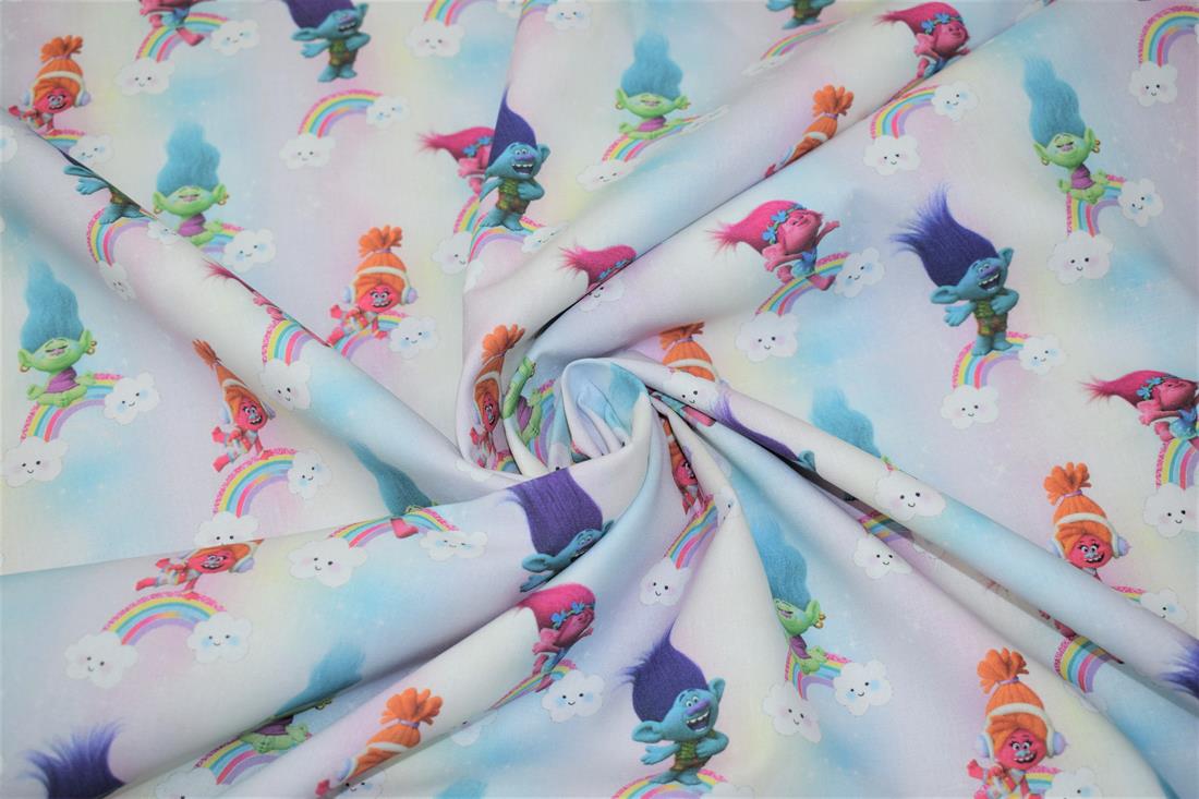 Trolls Print Cotton Fabric