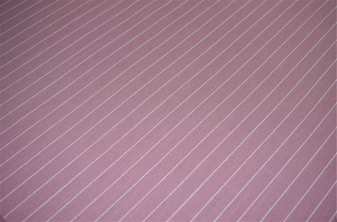 Dusky Pink Ticking Stripes 100% Cotton Canvas