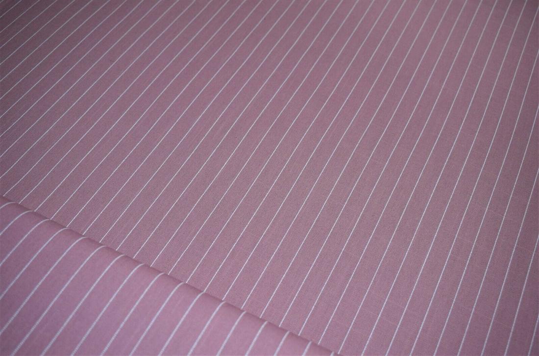 Dusky Pink Ticking Stripes 100% Cotton Canvas