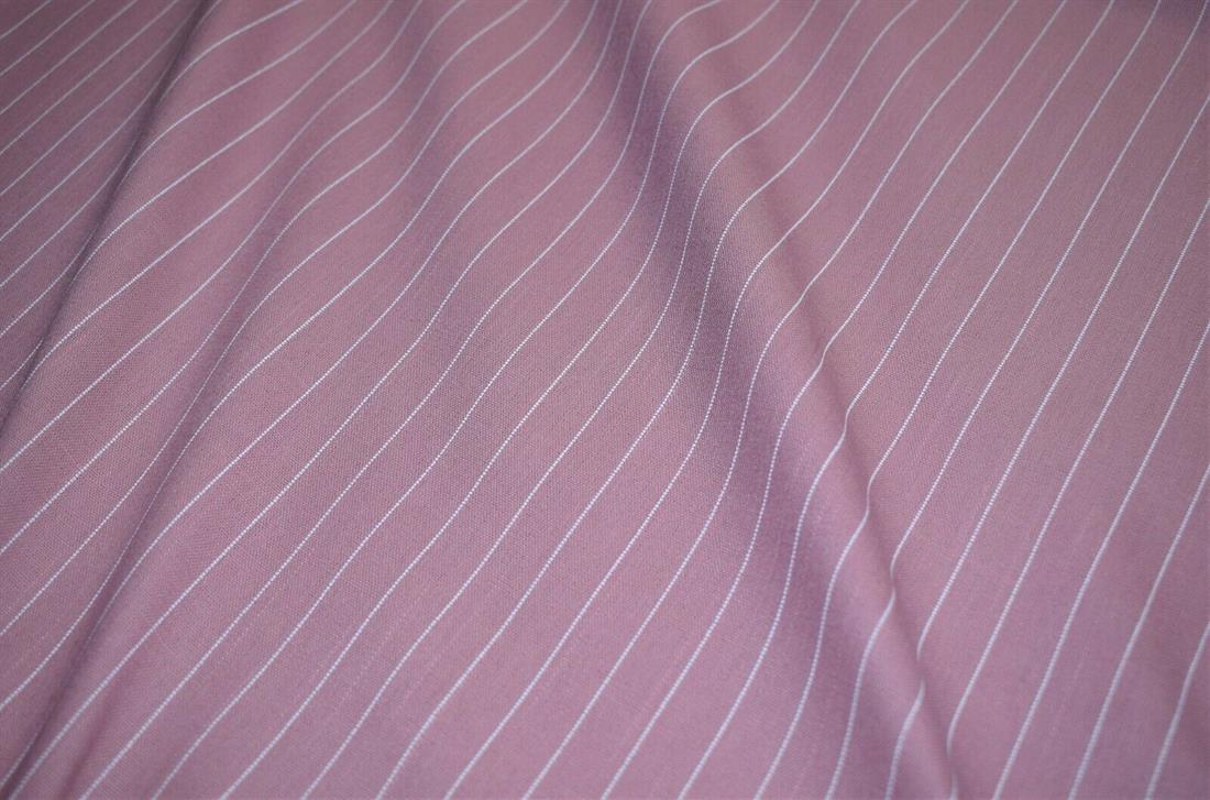 Dusky Pink Ticking Stripes 100% Cotton Canvas