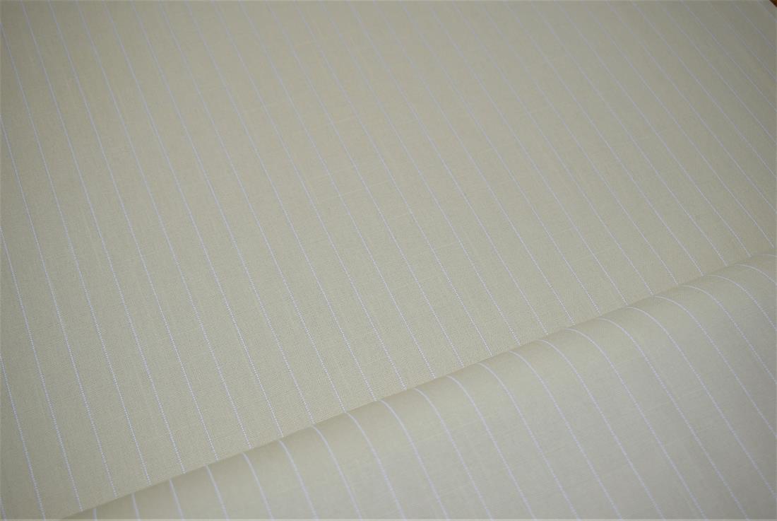 Cream Ticking Stripes 100% Cotton Canvas