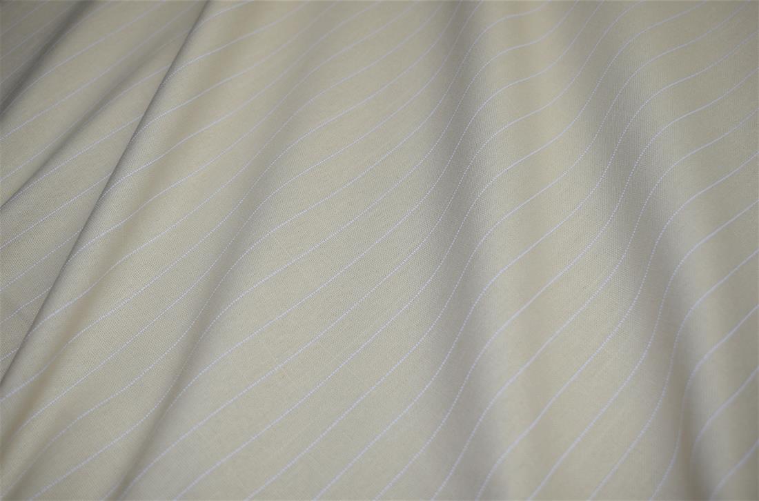 Cream Ticking Stripes 100% Cotton Canvas