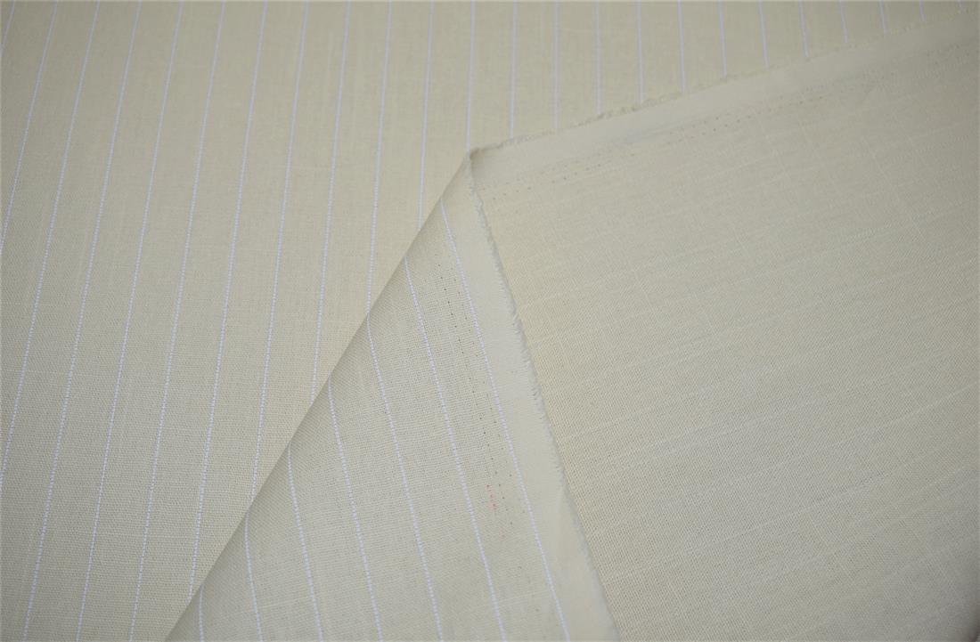 Cream Ticking Stripes 100% Cotton Canvas
