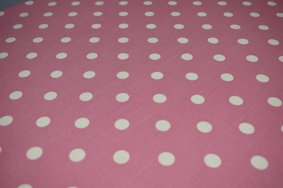 Dusky Pink 100% Cotton, Large Spot Print Designs Canvas Fabric