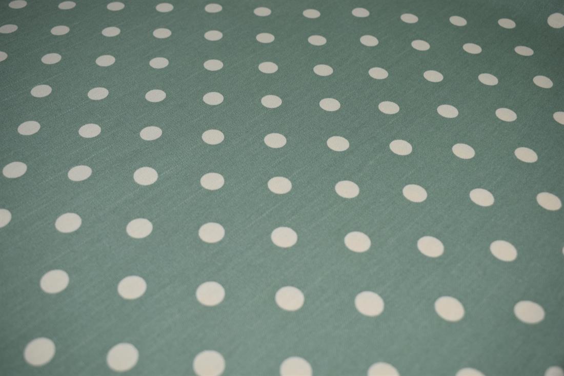 Sea Green 100% Cotton, Large Spot Print Designs Canvas Fabric