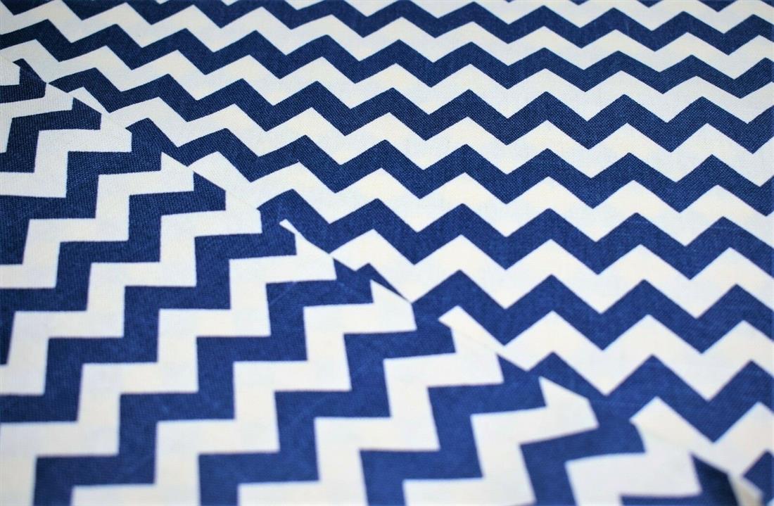Zig Zag Print Canvas Fabric