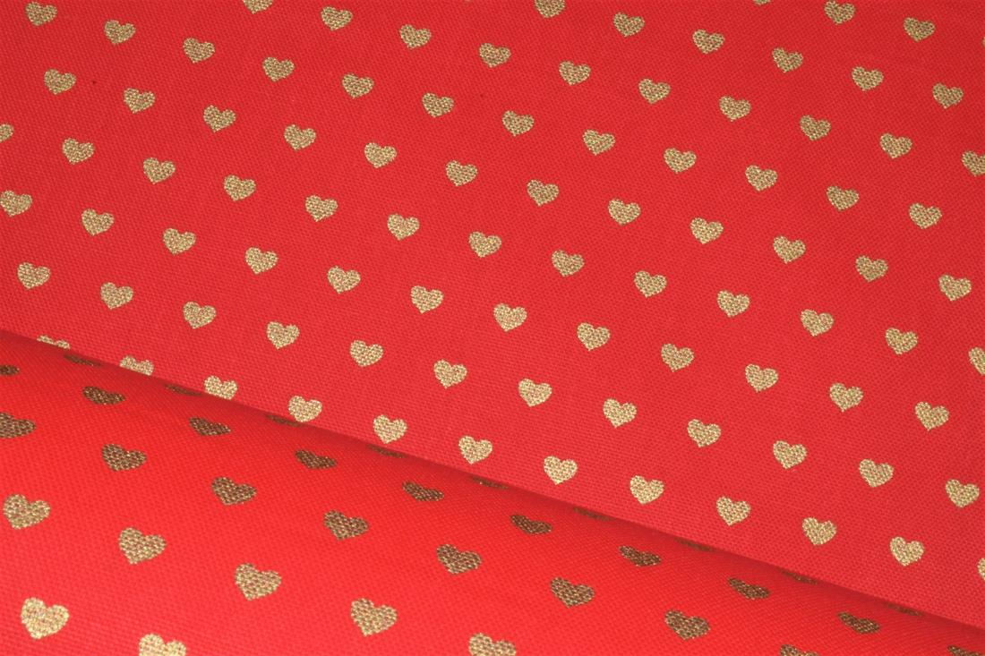 Red Printed Christmas Canvas Fabric