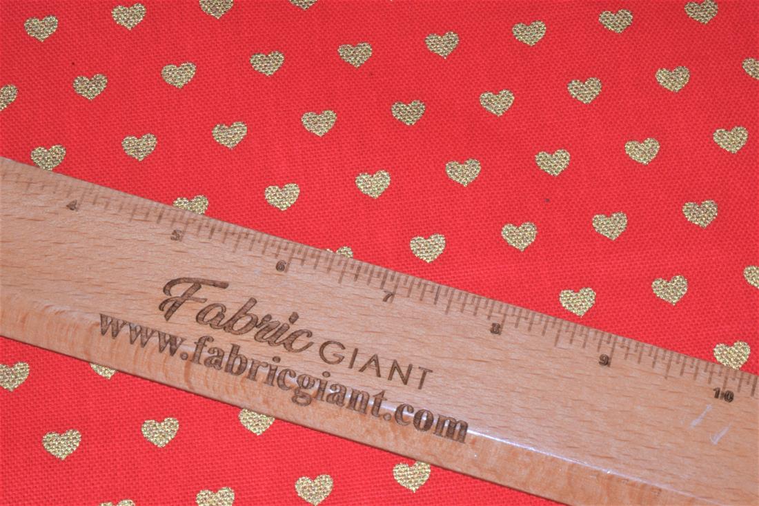 Red Printed Christmas Canvas Fabric