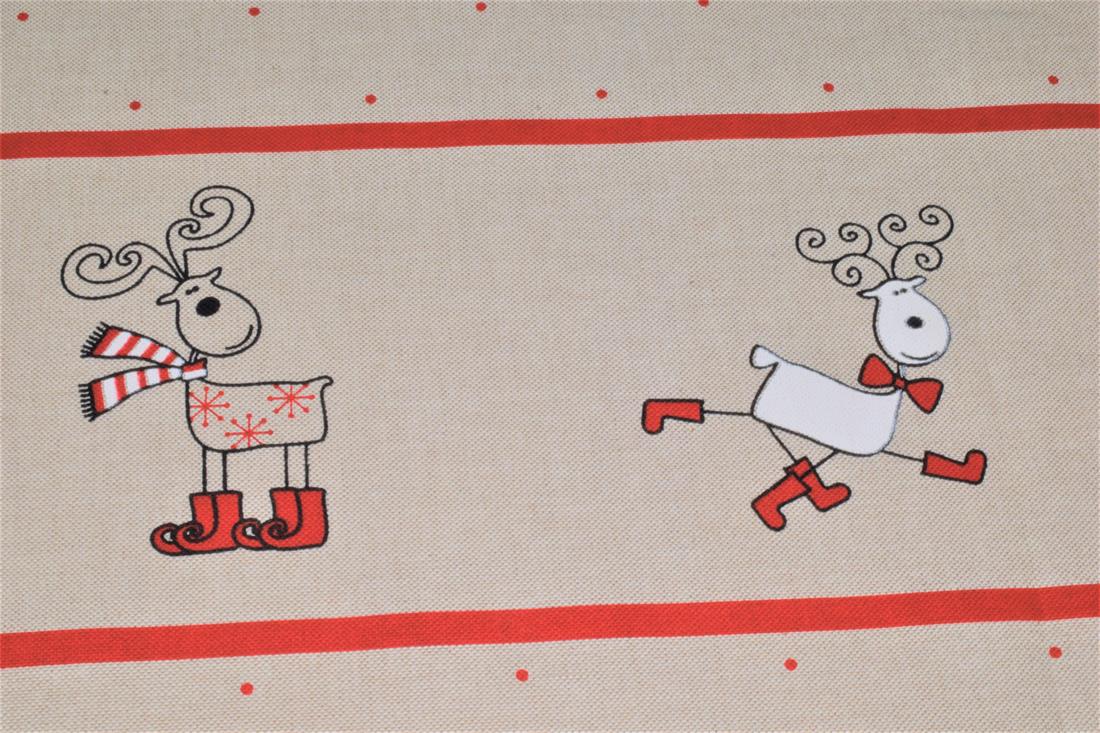 Beige Small Dots Print Chritsmas 100% Cotton Canvas Fabric
