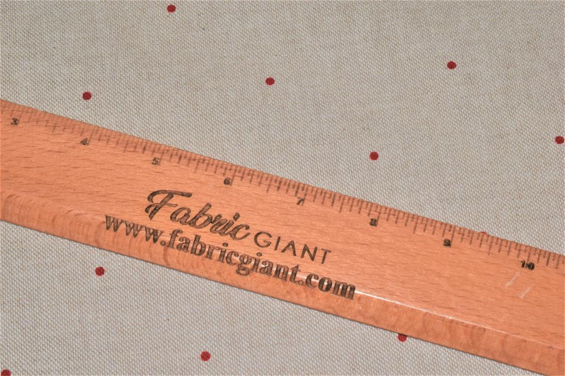 Beige Small Dots Print Chritsmas 100% Cotton Canvas Fabric