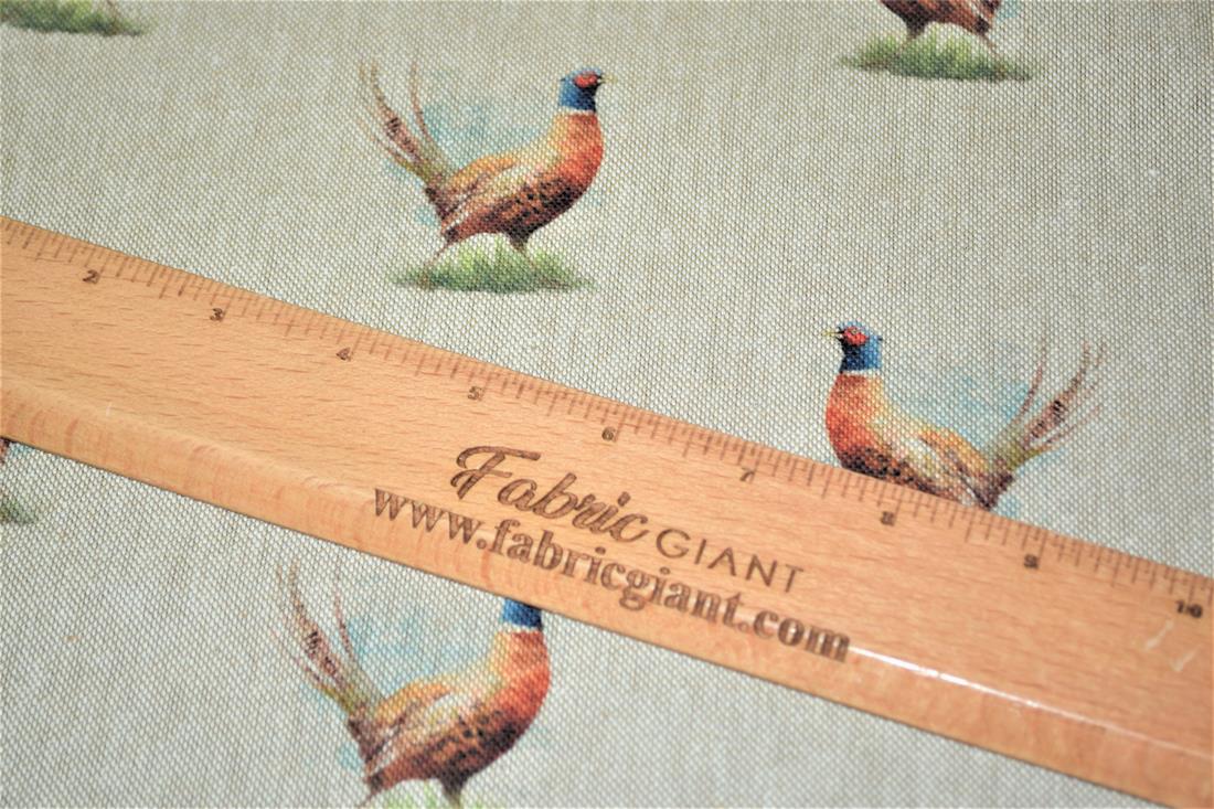 Natural Pheasant All Printed Digital Canvas Fabric