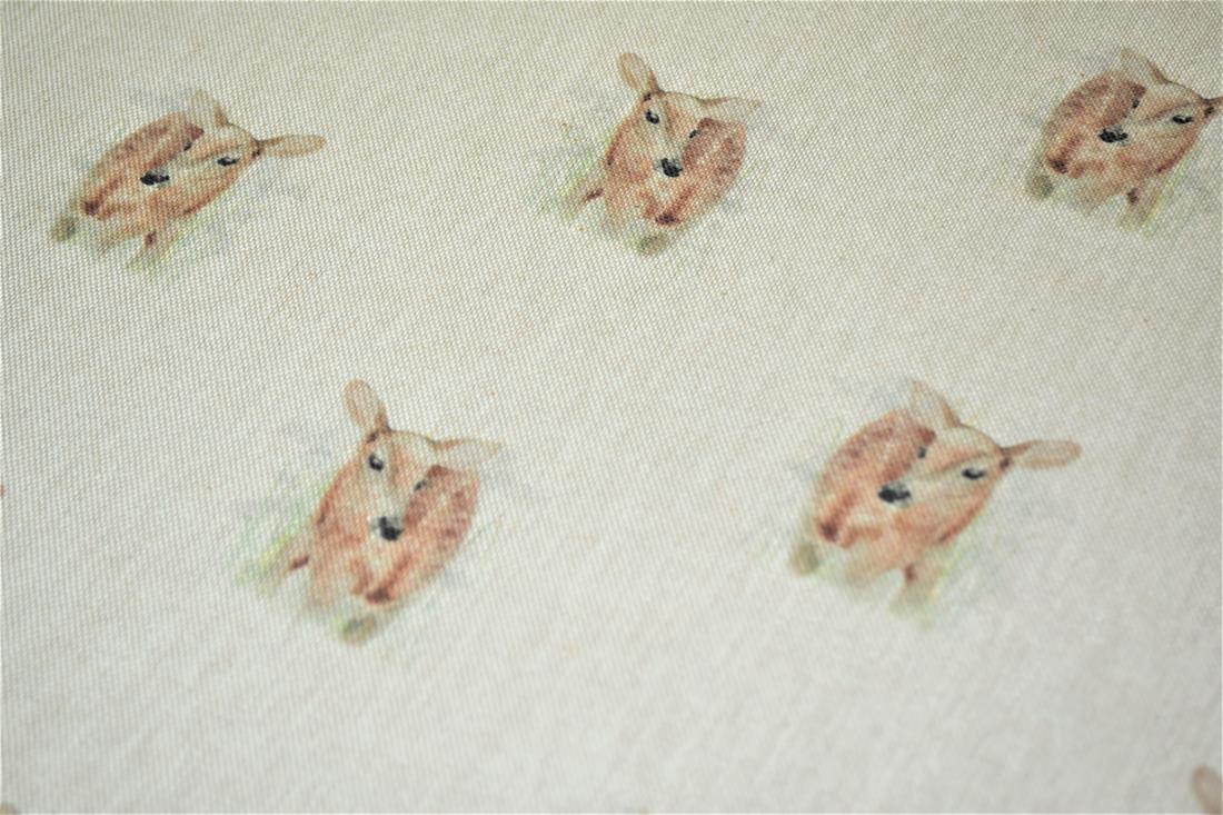 Natural Printed Digital Canvas Fabric