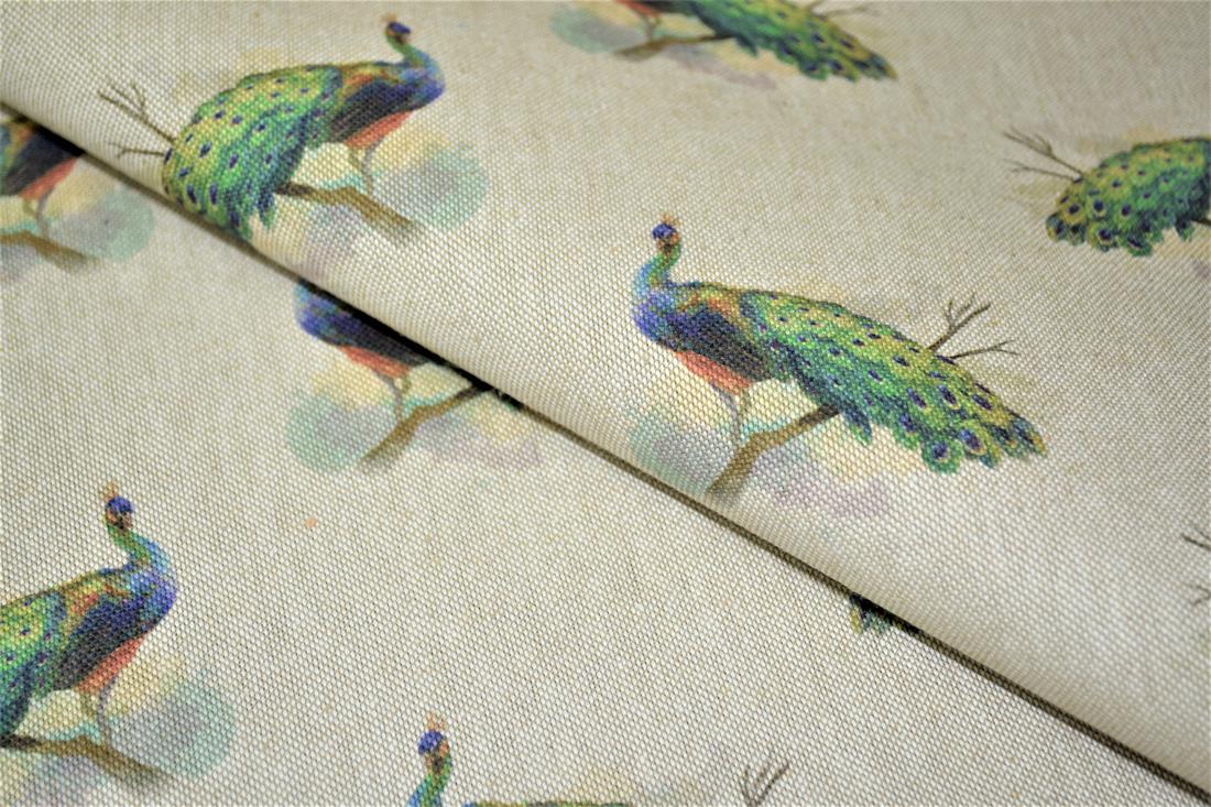 Natural Peacock 'All Over' Canvas
