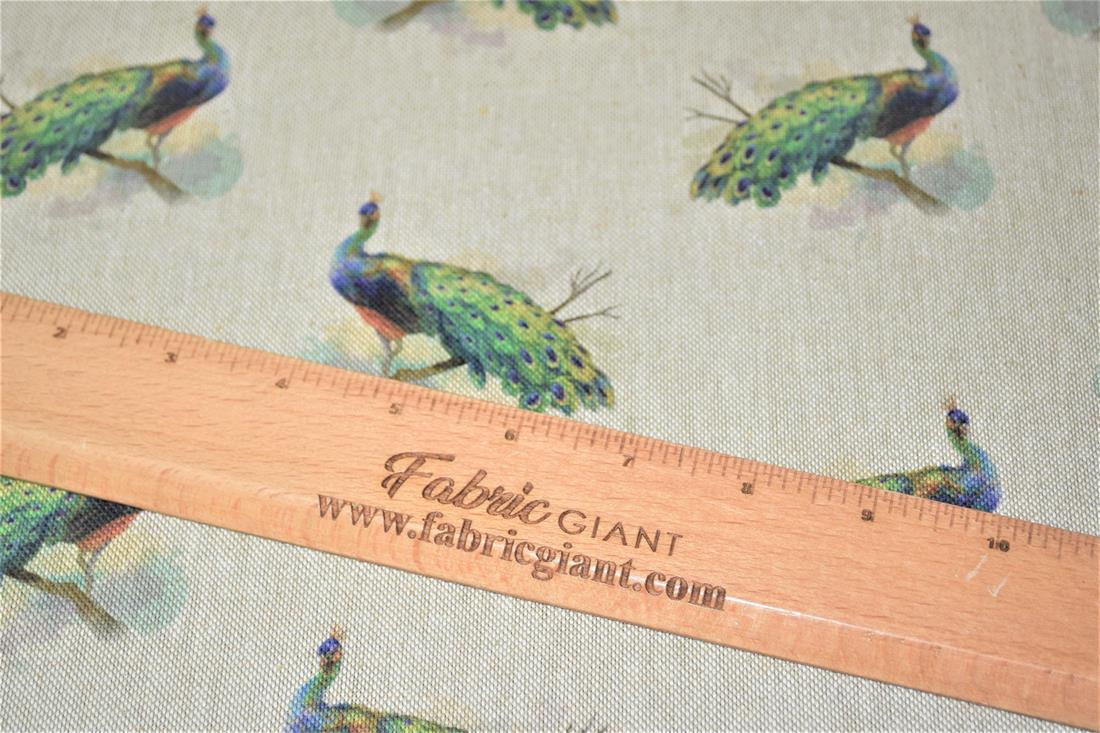 Natural Peacock 'All Over' Canvas