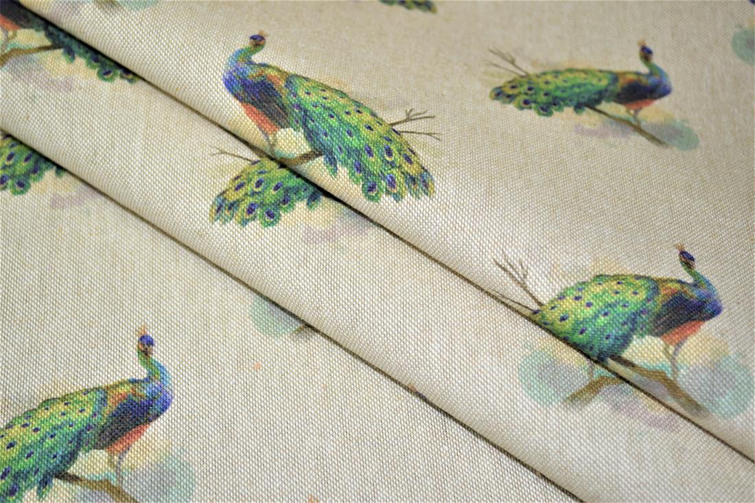 Natural Peacock 'All Over' Canvas