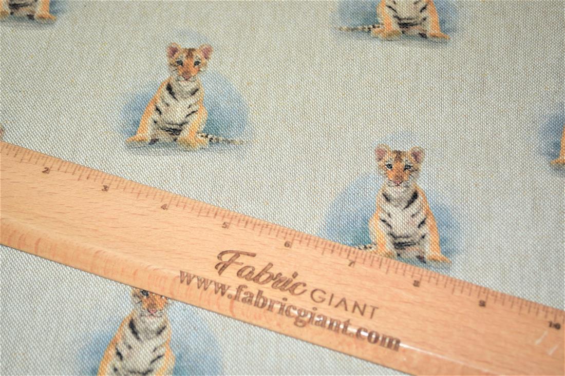 Natural Tiger Print Canvas Fabric