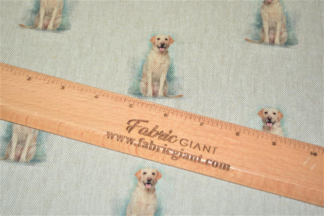 Natural Golden Retriever All Over Printed Canvas Fabric