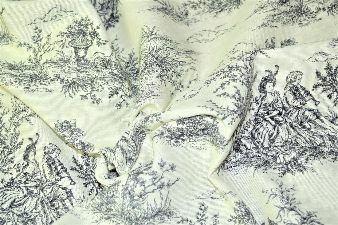 Toile Printed Digital Canvas Fabric