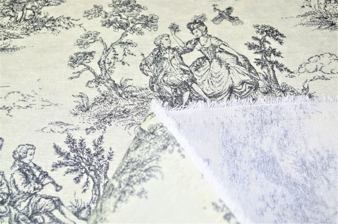 Toile Printed Digital Canvas Fabric