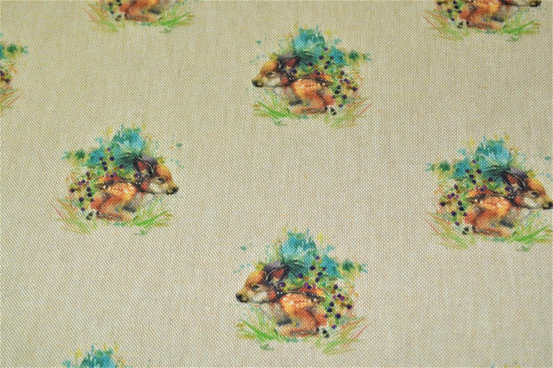 Natural Printed Digital Canvas Fabric
