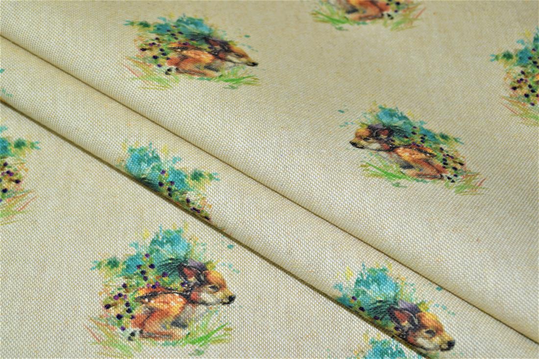 Natural Printed Digital Canvas Fabric