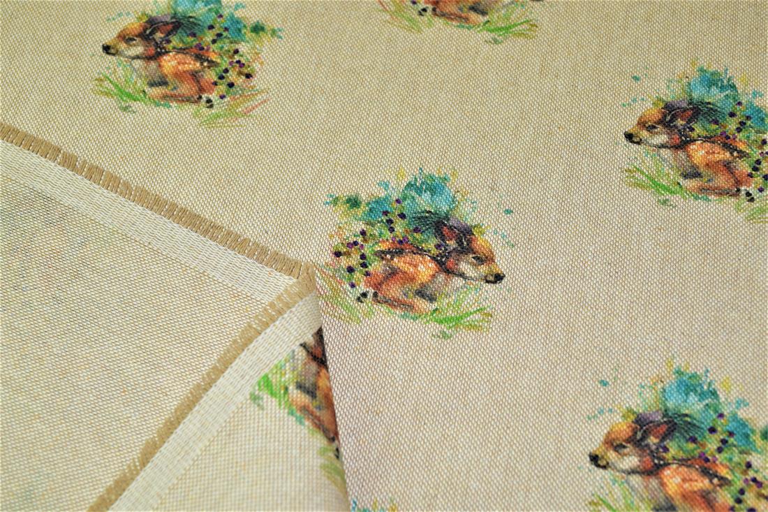 Natural Printed Digital Canvas Fabric